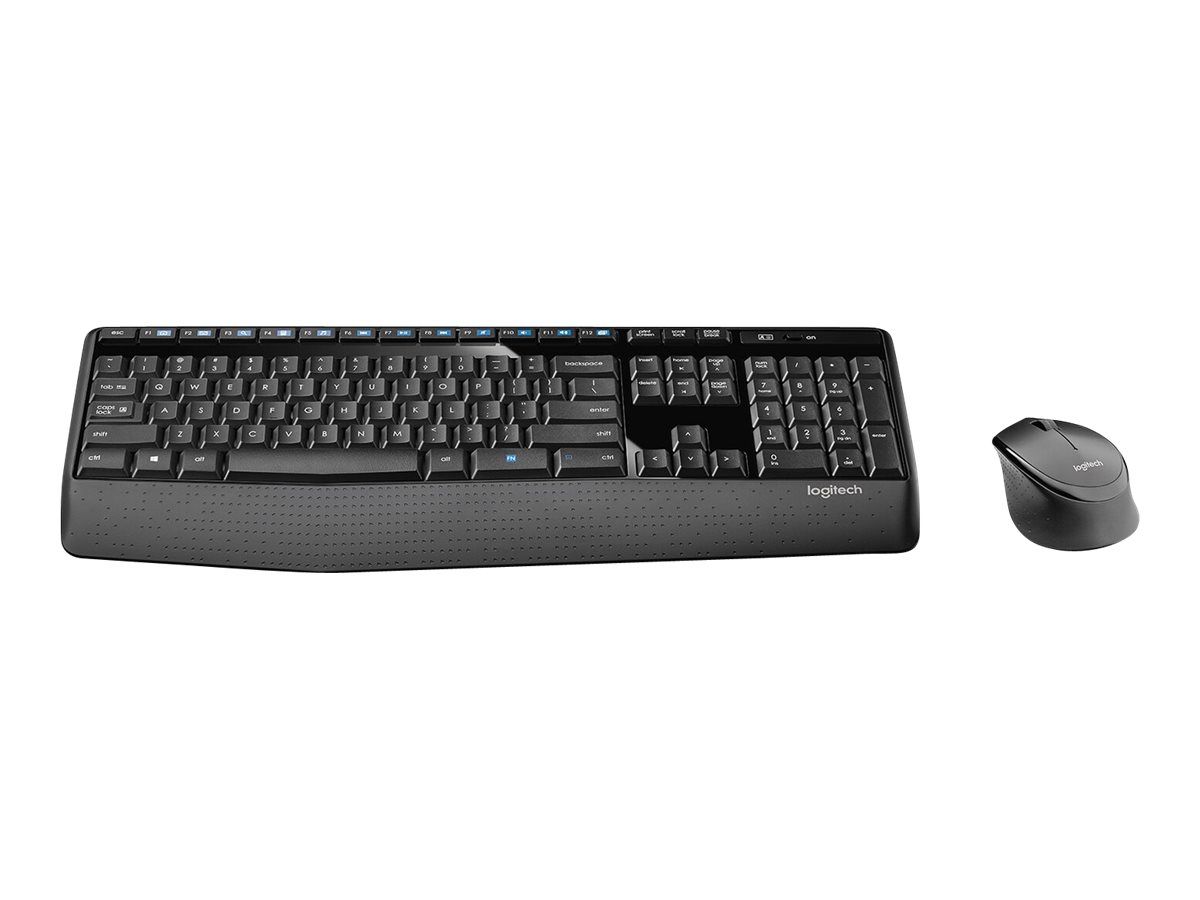 Ensemble sans fil Logitech MK345 - Ensemble clavier et souris - sans fil - 2.4 GHz - Français - noir, bleu