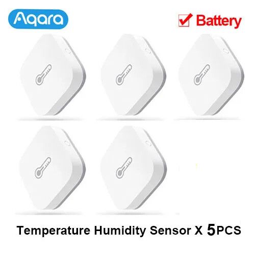 Aqara-Capteur de température intelligent,pression atmosphérique,humidité,environnement,télécommande Zigbee,pour Xiaomi ata jia Andrea Homekit - Type 5pcs Humidity Sensor