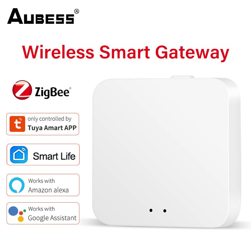 Tuya Zigbee-Moniteur de capteur de qualité de l'air WiFi,boîte à air intelligente,PM2.5,compteur de CO2,formaldéhyde,capteur de température COV,capteur d'humidité et pass - Type Wireless ZB Gateway #B