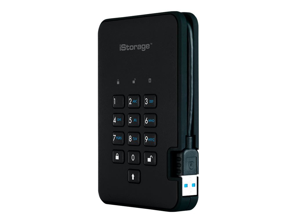 iStorage diskAshur2 256 bit 500GB USB 3.2 secure encrypted hard drive IS DA2 256 500 B Neuf - vue 4