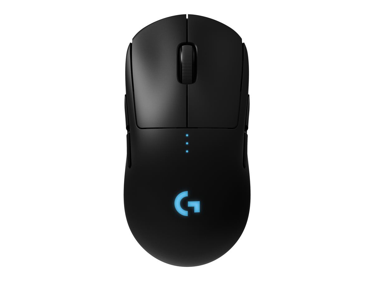 Logitech G Pro - Souris optique sans fil ambidextre pour droitiers et gauchers - 2.4 GHz - récepteur sans fil USB