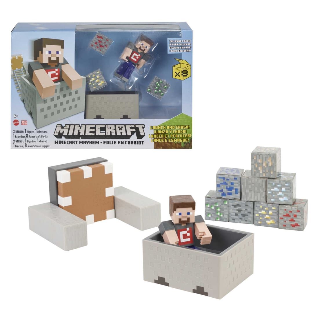 Mattel Minecraft Minecart Mayhem Spiels Gvl55