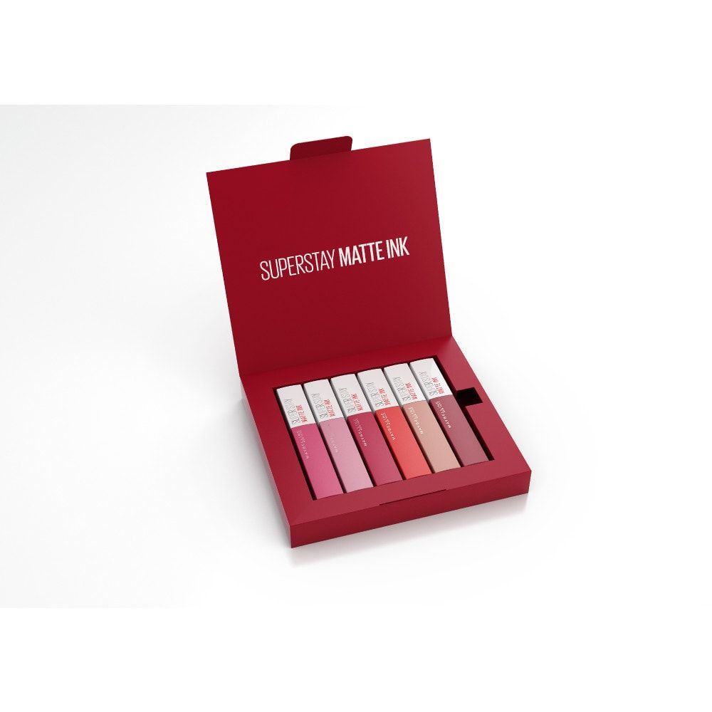 Maybelline Superstay Matte Ink Coffret 6 À Lèvres Maybelline New York Coffret Exclusif Comprenant 6 Rouges À Lèvres Superstay Matte Ink
