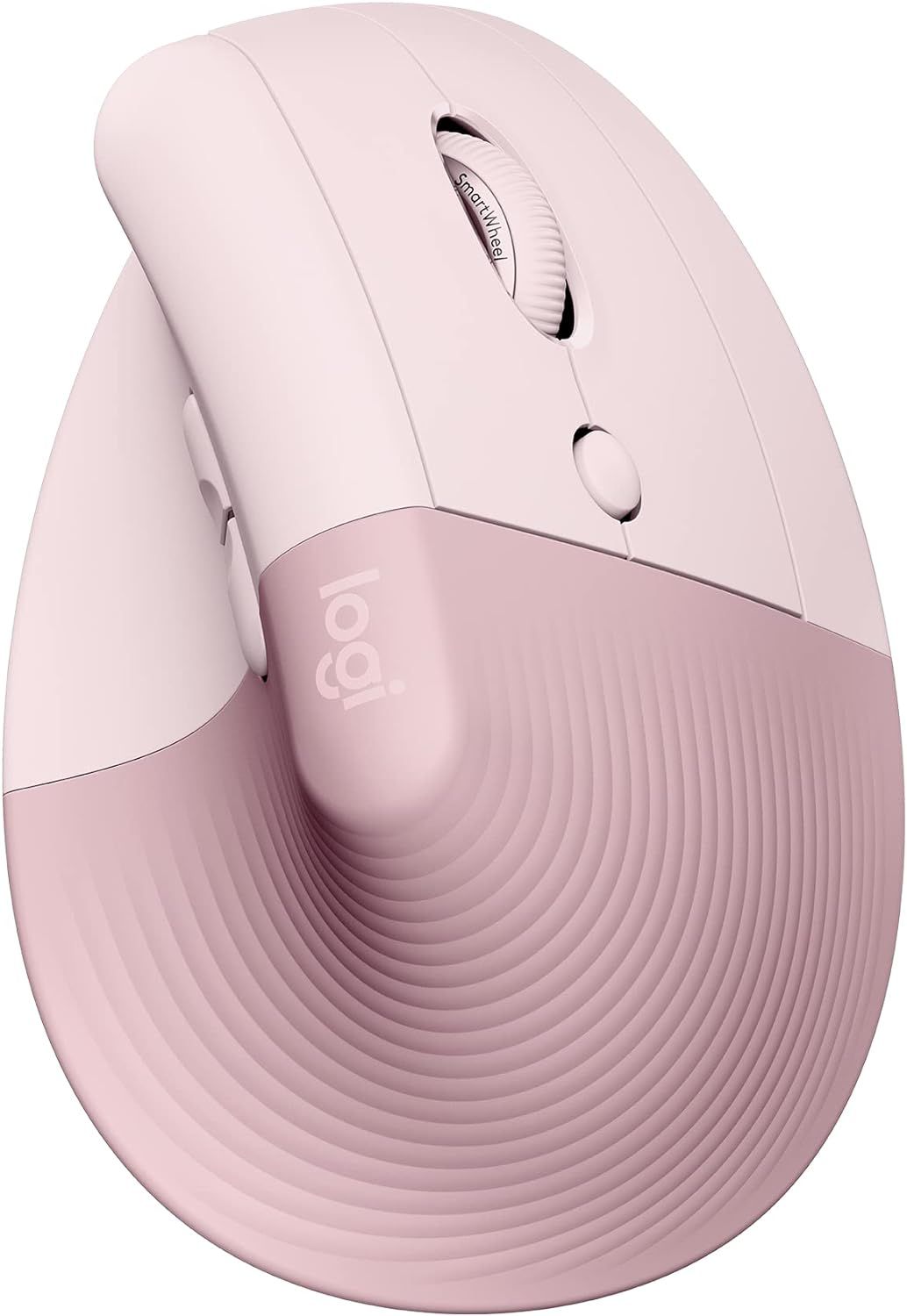 Lift Souris Ergonomique Verticale, Sans Fil, Bluetooth ou récepteur USB Logi Bolt, Silencieuse, 4 boutons, Compatible avec Windows/macOS/iPadOS, Ordinateur Portable, PC - Rose