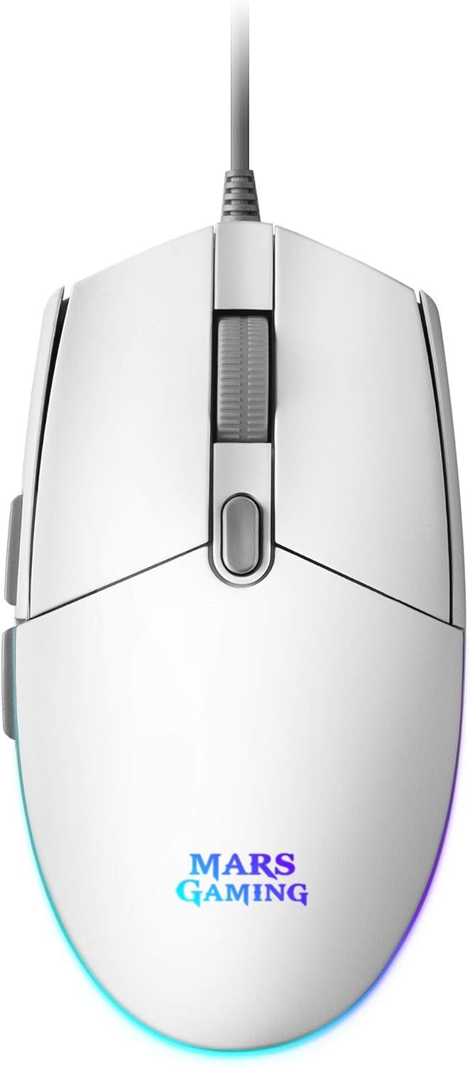 MMGW, Souris Gamer Blanche, RGB Flow, Anti-Glisse, Mac/Windows/Linux