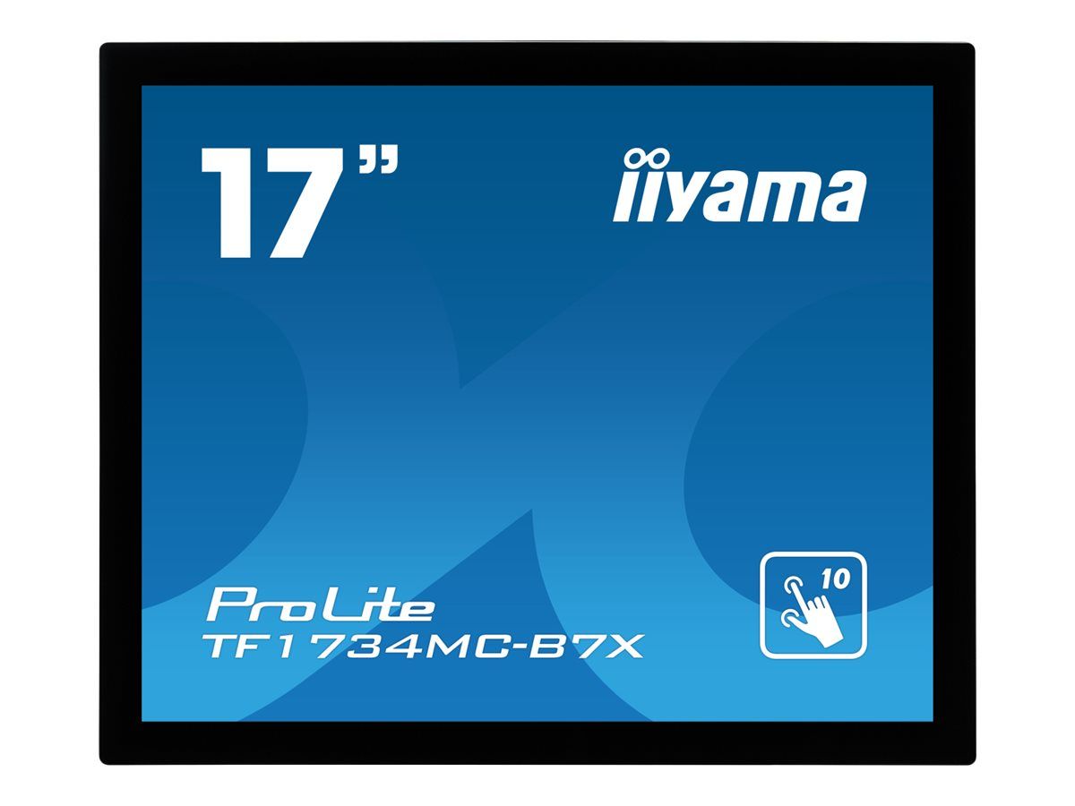 iiyama ProLite TF1734MC-B7X - Écran LED - 17 - cadre ouvert - écran tactile - 1280 x 1024 - IPS - 350 cd/m² - 1000:1 - 5 ms - HDMI, VGA, DisplayPort - noir