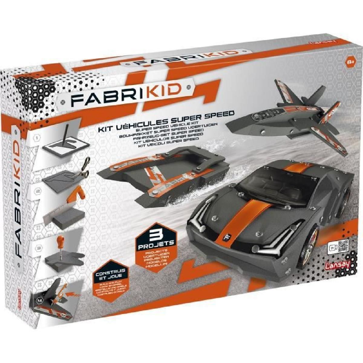 Lansay Fabrikid Kit Véhicules Super Speed Jeu de Construction Enfant Voiture Bateau Avion à Fabriquer Activité Manuelle Jouet Éducatif Ingénieur Junior Idée Cadeau - vue 3