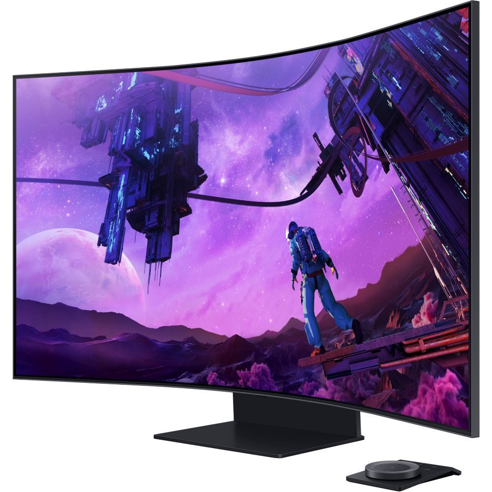 Samsung Odyssey Ark S55BG970NU G97NB Series moniteur QLED incurvé 55' 3840 x 2160 4K @ 165 Hz VA 600 cdm² 1000000:1 HDR10+ HDR10+ Gaming 1 ms 4xHDMI haut parleurs