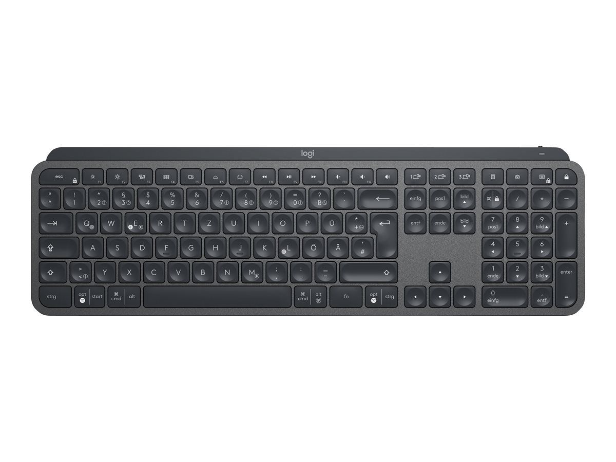 Logitech MX Keys Clavier éclairé sans fil avancé Clavier rétroéclairé sans fil Bluetooth 2.4 GHz QWERTZ Allemand