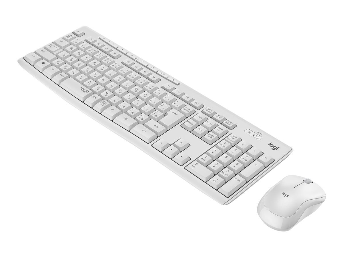 Logitech MK295 Silent - Ensemble clavier et souris - sans fil - 2.4 GHz - Espagnol - blanc cassé