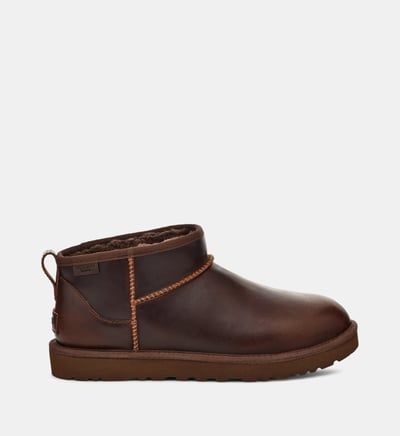 Bottes UGG CLASSIC ULTRA MINI LTHR REGEN pour Homme - vue 9