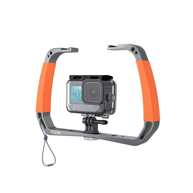 TELESIN-Stabilisateur de caméra de sport GoPro9/10/11,pour la plongée,remplissage de lumière,boîtier étanche,6 000 poignées - Type Diving bracket