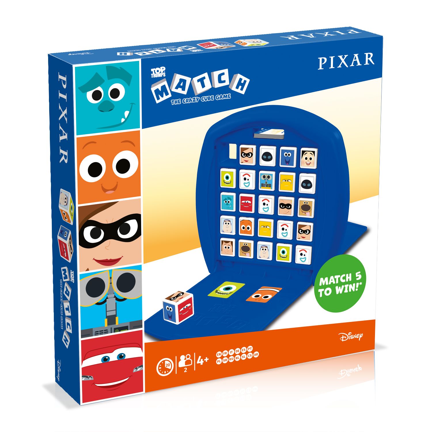 Winning Moves Match Pixar Jeu de société Jeu de Voyage Aligne 5 Cubes pour Gagner A partir de 2 Joueurs Version française - vue 5