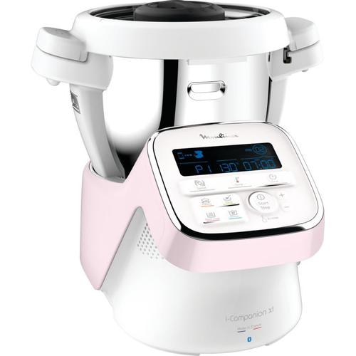 Moulinex I-Companion XL Hf90E700 - Robot Cuiseur - 4.5 Litres - 1550 Watt - Blanc/Rose