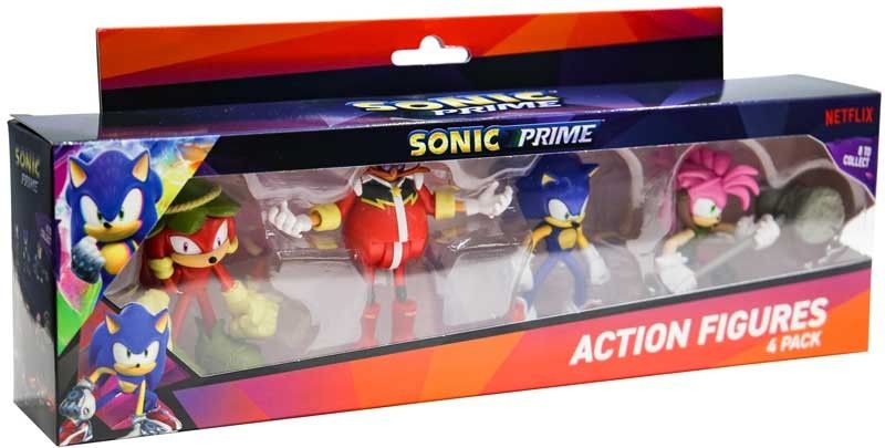 Figurines Sonic Sonic Prime Pack de 4 figurines articulées 7 5 cm Socle à collectionner - vue 2