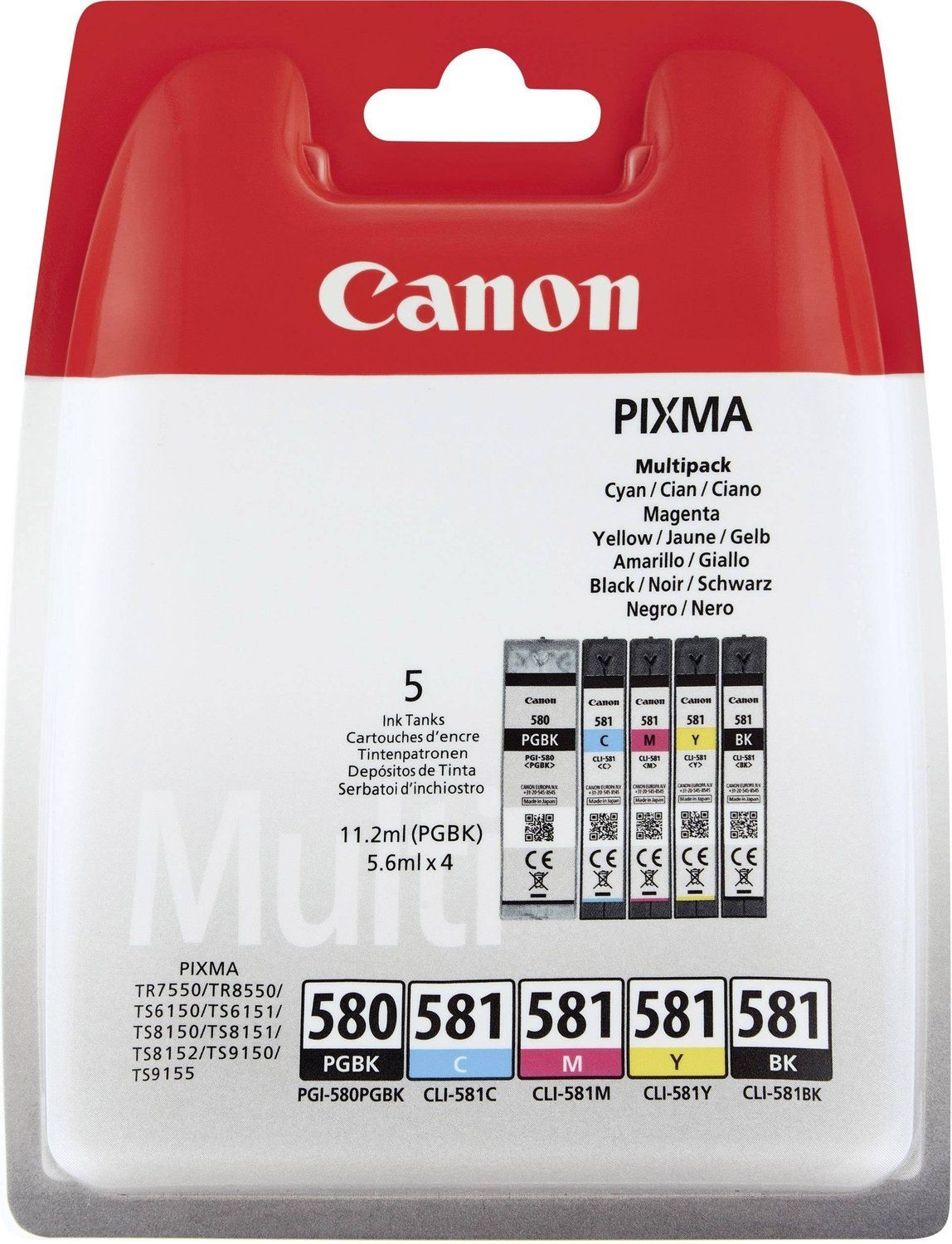 CANON PGI 580 PGBKCLI 581 CMYBK Multipack Neuf - vue 2