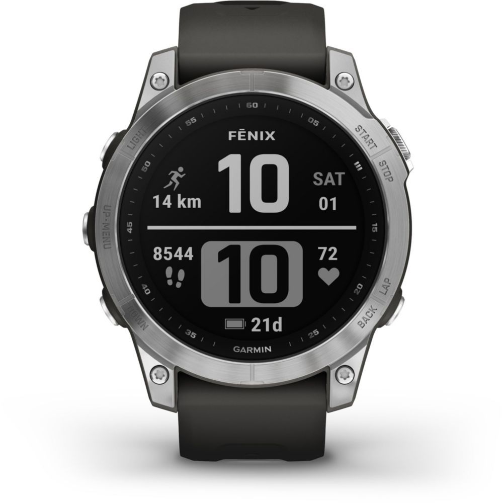 Garmin fenix 7 3 3 cm 1.3 MIP 47 mm Numérique 260 x 260 pixels Écran tactile Wifi GPS satellite Neuf - vue 4