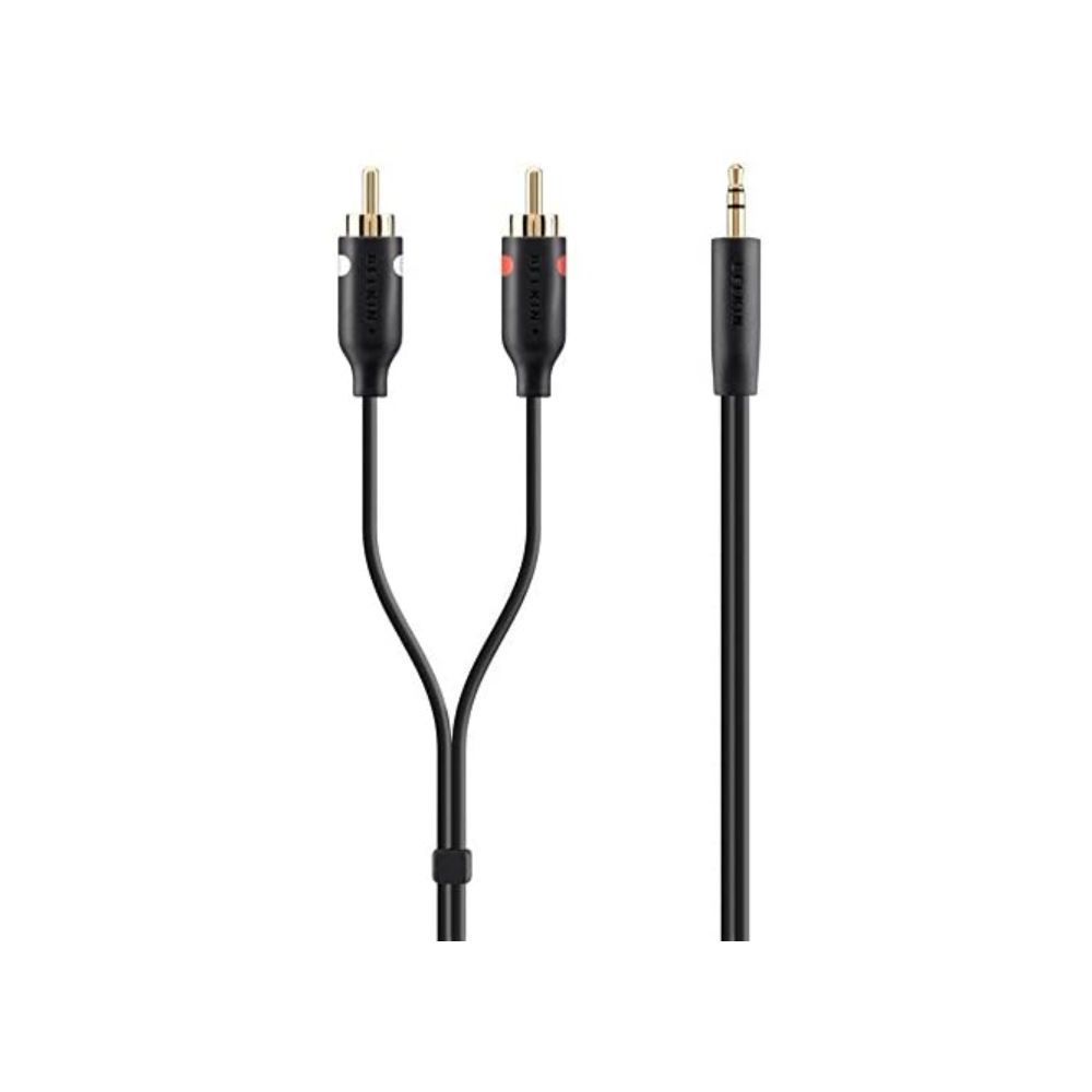 Belkin - Câble audio - RCA x 2 mâle pour mini-phone stereo 3.5 mm mâle - 2 m - double blindage