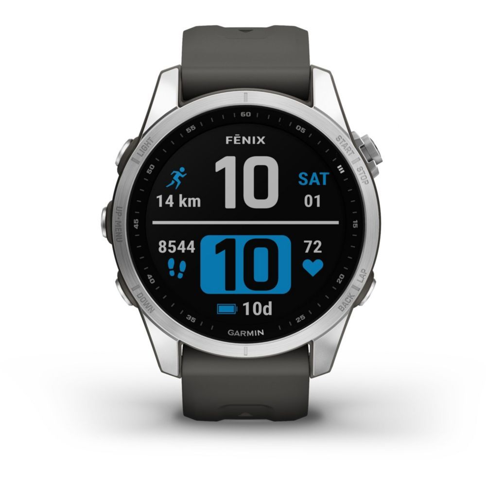 Garmin Fenix 7S Montres GPS Multisports connectée Haute Performance avec Bracelet Boitier 42 mm