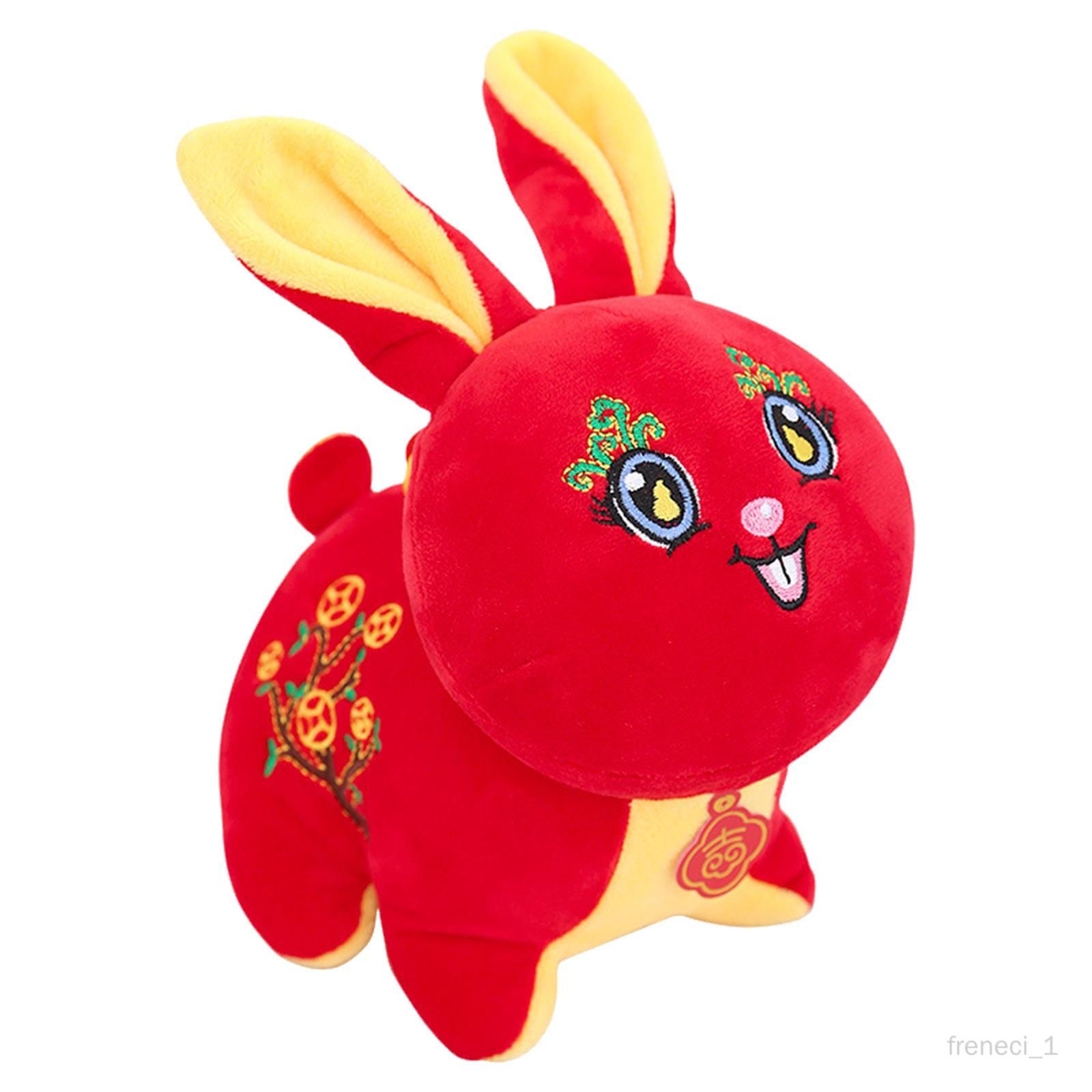  - Peluche Rouge Poupée Nouvel An Chinois Décoration Festival De Vacances Décor 20cm