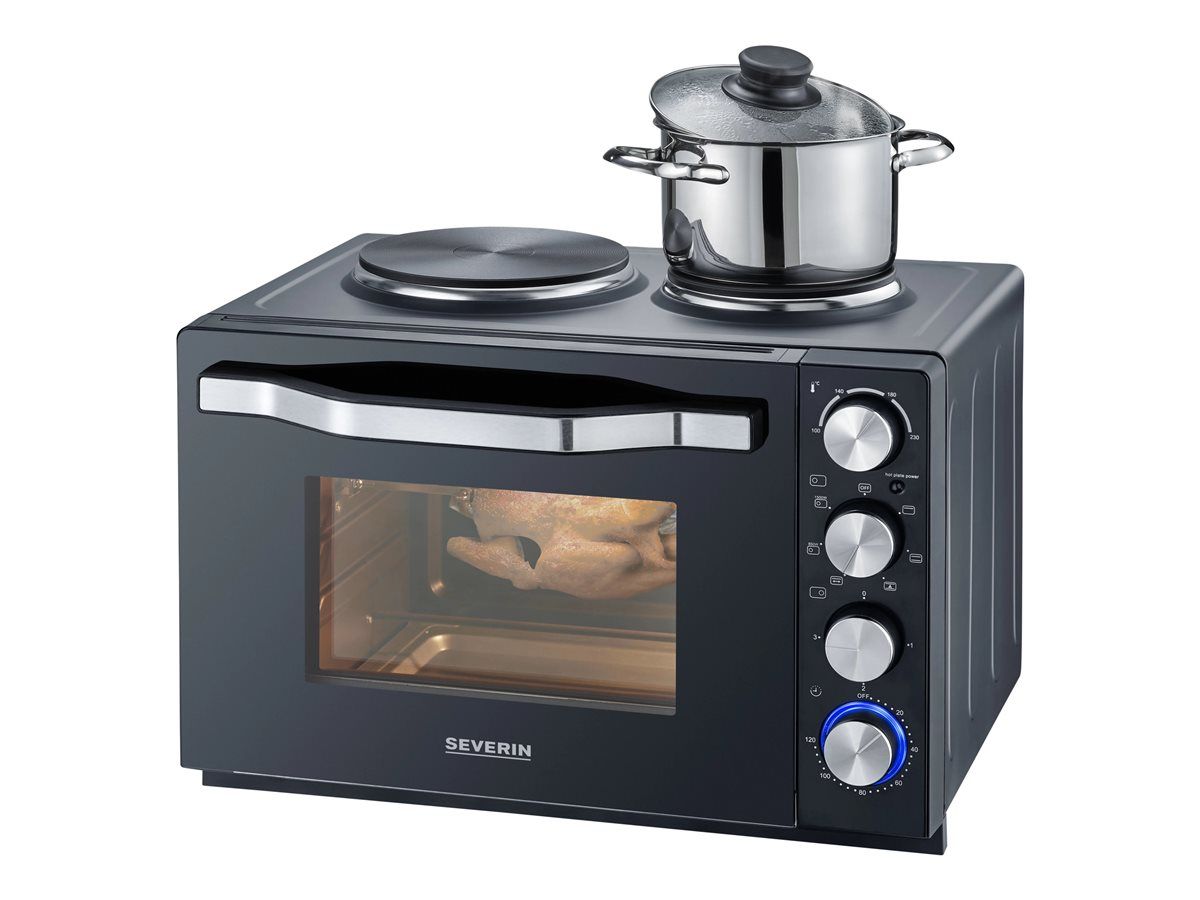 SEVERIN mini four 30 litres + 2 plaques de cuisson 2074 - vue 3