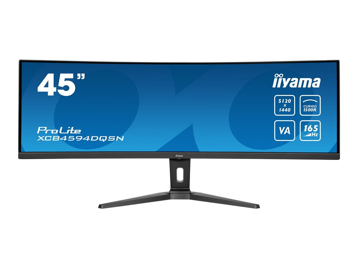 iiyama ProLite XCB4594DQSN-B1 - Écran LED - incurvé - 44.5 - 5120 x 1440 Dual Quad HD @ 165 Hz - VA - 450 cd/m² - 3000:1 - 0.8 ms - 2xHDMI, DisplayPort, USB-C - haut-parleurs - noir, mat iiyama ProLite XCB4594DQSN-B1 - Écran LED - incurvé - 44.5 - 5120 x 1440 Dual Quad HD @ 165 Hz - VA - 450 cd/m² - 3000:1 - 0.8 ms - 2xHDMI, DisplayPort, USB-C - haut-parleurs - noir, mat