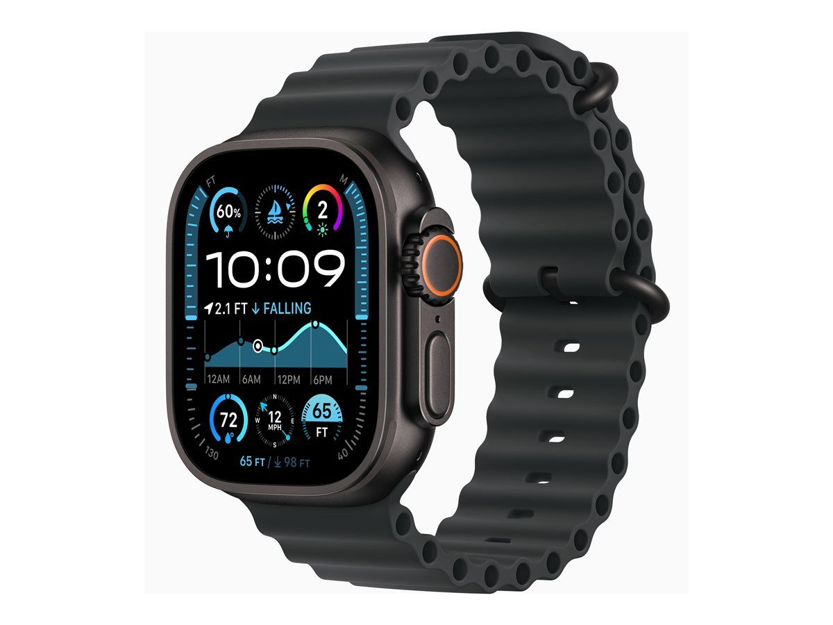 Apple Watch Ultra 2 Gps + Cellular 49 Mm Boîtier En Titane Noir Avec Bracelet Ocean Noir