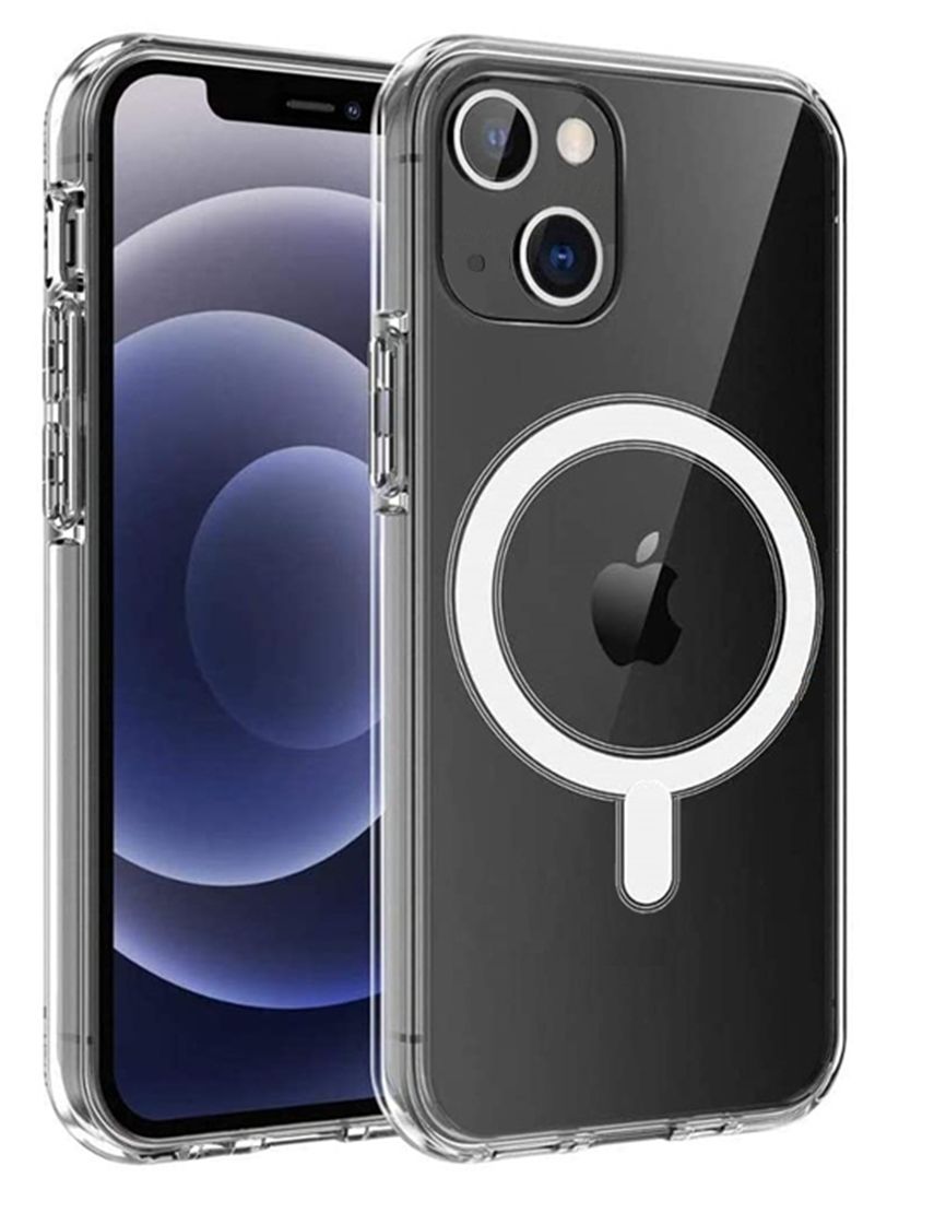 Coque Pour Iphone 13 Mini (5,4") - Silicone Transparent Avec Cercle Magnetique Integre [Phonillico]