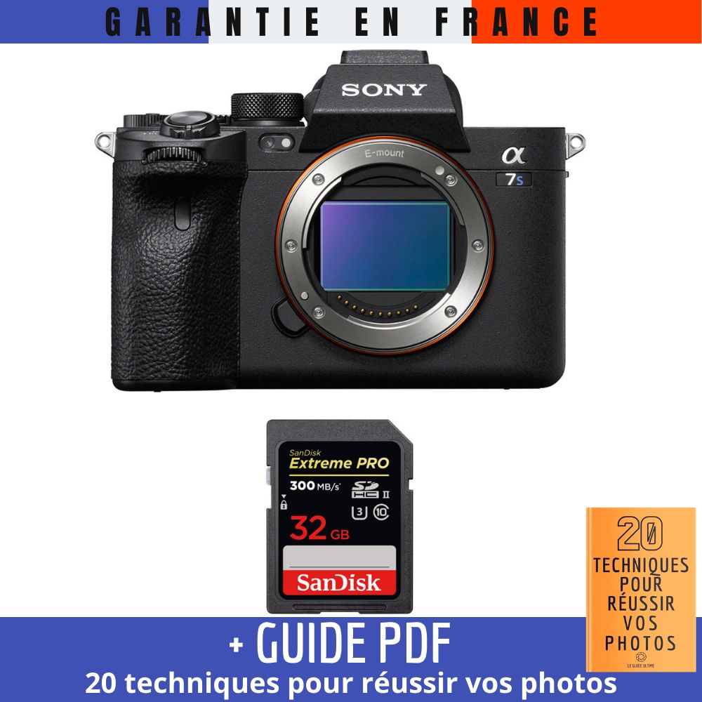 Sony A7S III Nu + SanDisk Extreme PRO UHS II SDXC 300 MB/ + Guide PDF MCZ DIRECT '20 TECHNIQUES POUR RÉUSSIR VOS PHOTOS