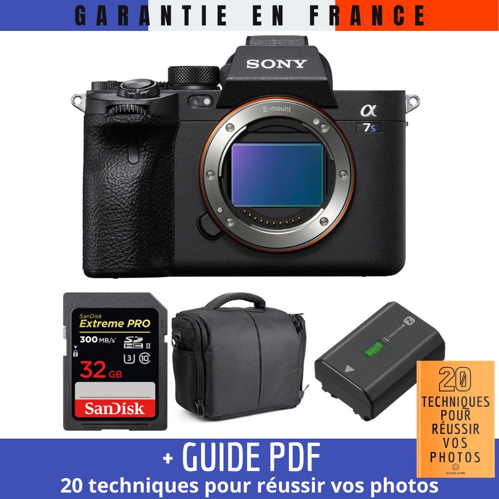 Sony A7S III Nu + SanDisk UHS II 300 MB/ + Sony NP FZ100 + Sac + Guide PDF MCZ DIRECT '20 TECHNIQUES POUR RÉUSSIR VOS PHOTOS - vue 2