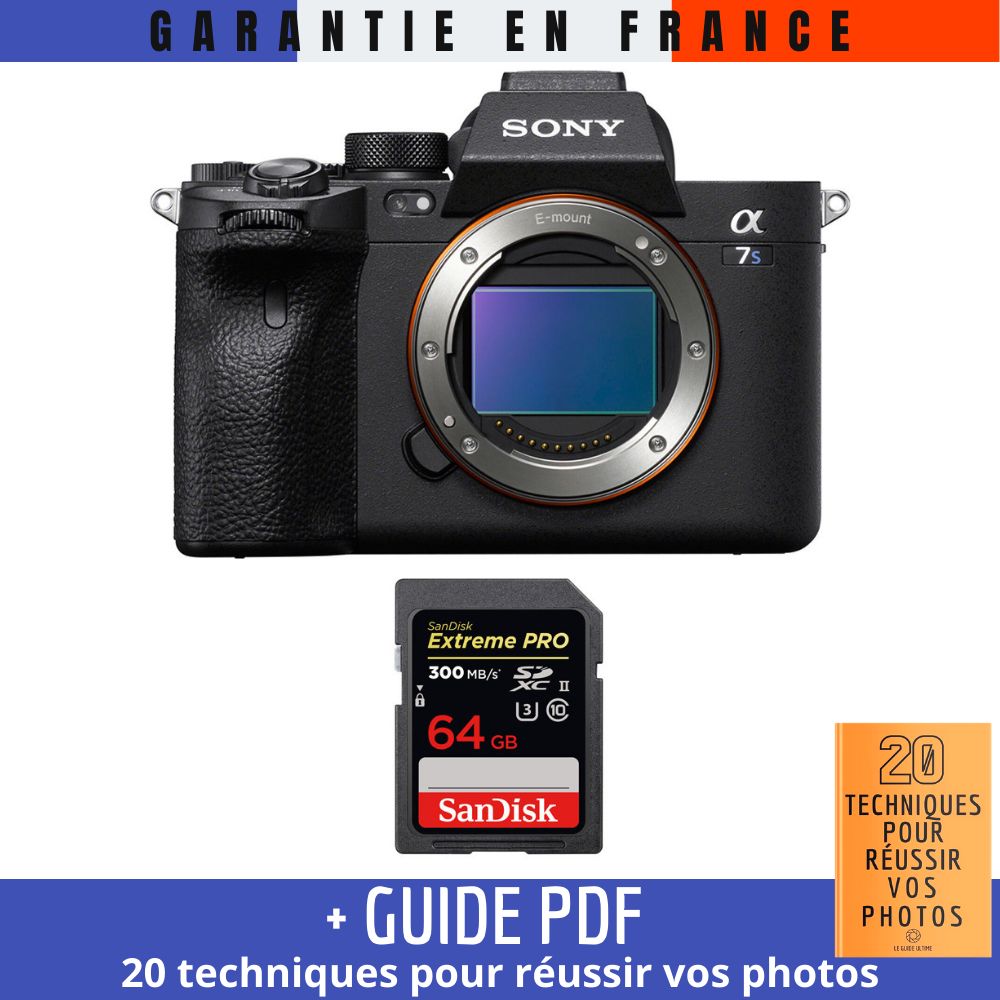 Sony A7S III Nu + SanDisk Extreme PRO UHS II SDXC 300 MB/ + Guide PDF MCZ DIRECT '20 TECHNIQUES POUR RÉUSSIR VOS PHOTOS - vue 2