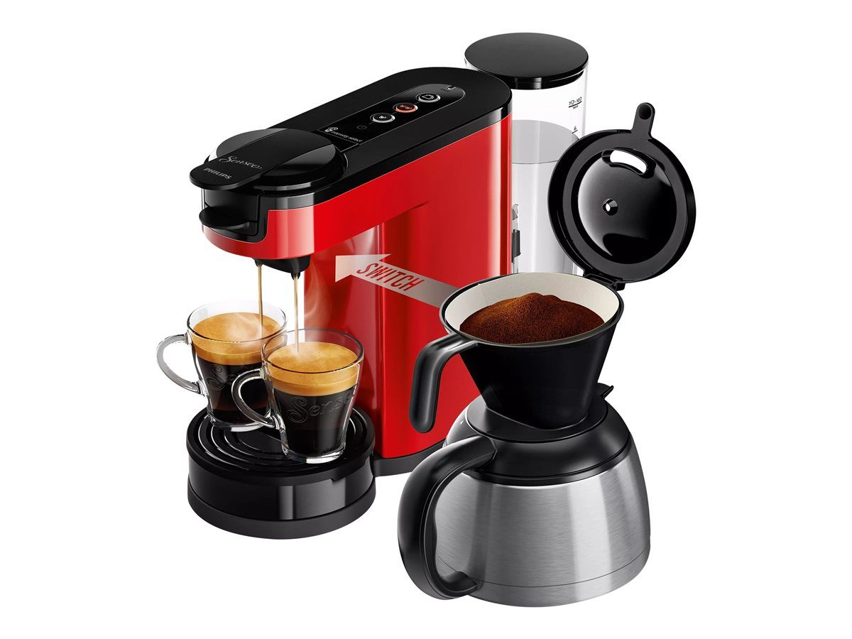 Philips Senseo Switch HD6592 - Machine à café - 1 bar - 7 tasses - rouge