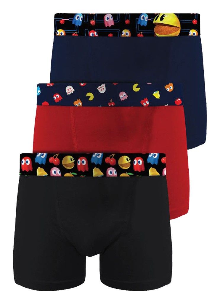 Boxer No Publik Featuring Pacman Homme Confort Et Fantaisie En Coton -Assortiment Modèles Photos Selon Arrivages- Pack De 3 Boxers Uni 1536 En Coton