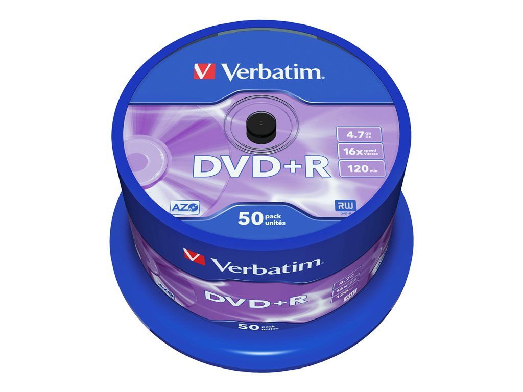 Verbatim DVD+R 4.7 Go 16x par 50 spindle - vue 2