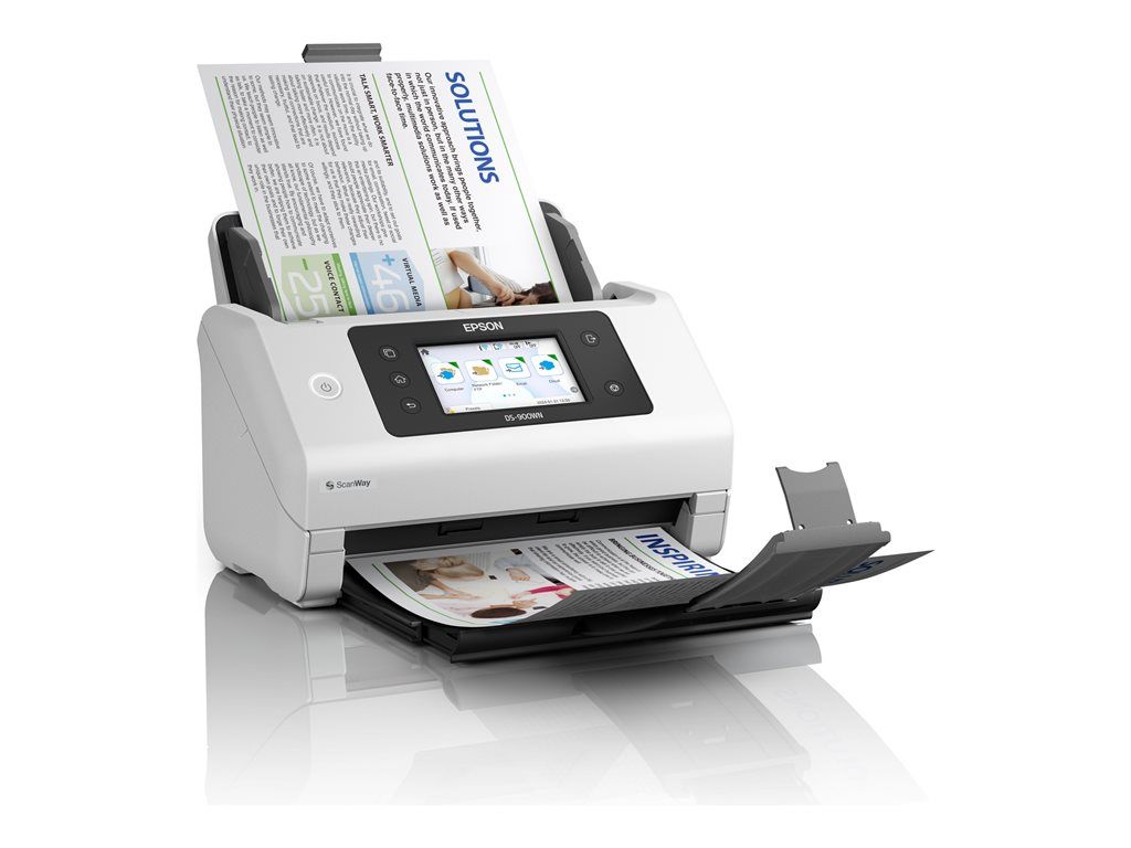 Epson WorkForce DS 900WN Scanner de documents Recto verso A4Legal 600 dpi x 600 dpi jusqu'à 70 ppm mono / jusqu'à 70 ppm couleur Chargeur automatique de documents 100 feuilles ...