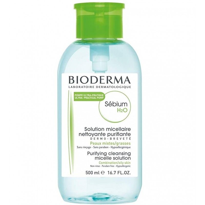 Eau Micellaire Sébium H2o Peau Mixtes Grasse Bioderma Le Flacon De 500ml