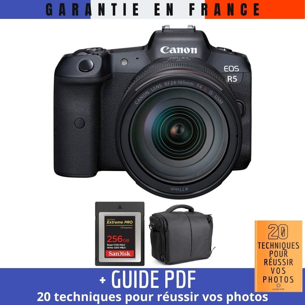 Canon EOS R5 + RF 24 105mm F4L IS USM + SanDisk Extreme PRO CFexpress Type B + Sac + Guide PDF MCZ DIRECT '20 TECHNIQUES POUR RÉUSSIR VOS PHOTOS - vue 2