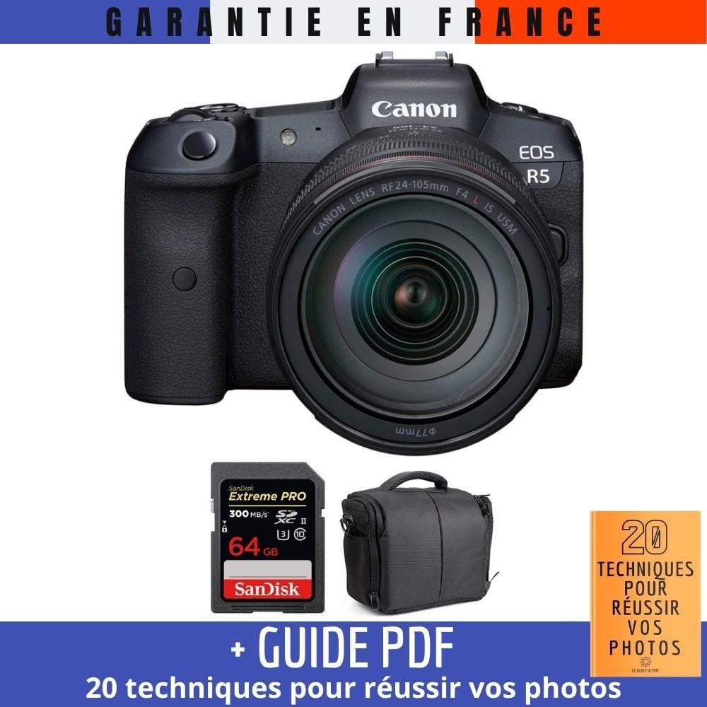 Canon EOS R5 + RF 24 105mm F4L IS USM + SanDisk Extreme PRO UHS II SDXC 300 MB/ + Sac + Guide PDF MCZ DIRECT '20 TECHNIQUES POUR RÉUSSIR VOS PHOTOS - vue 2
