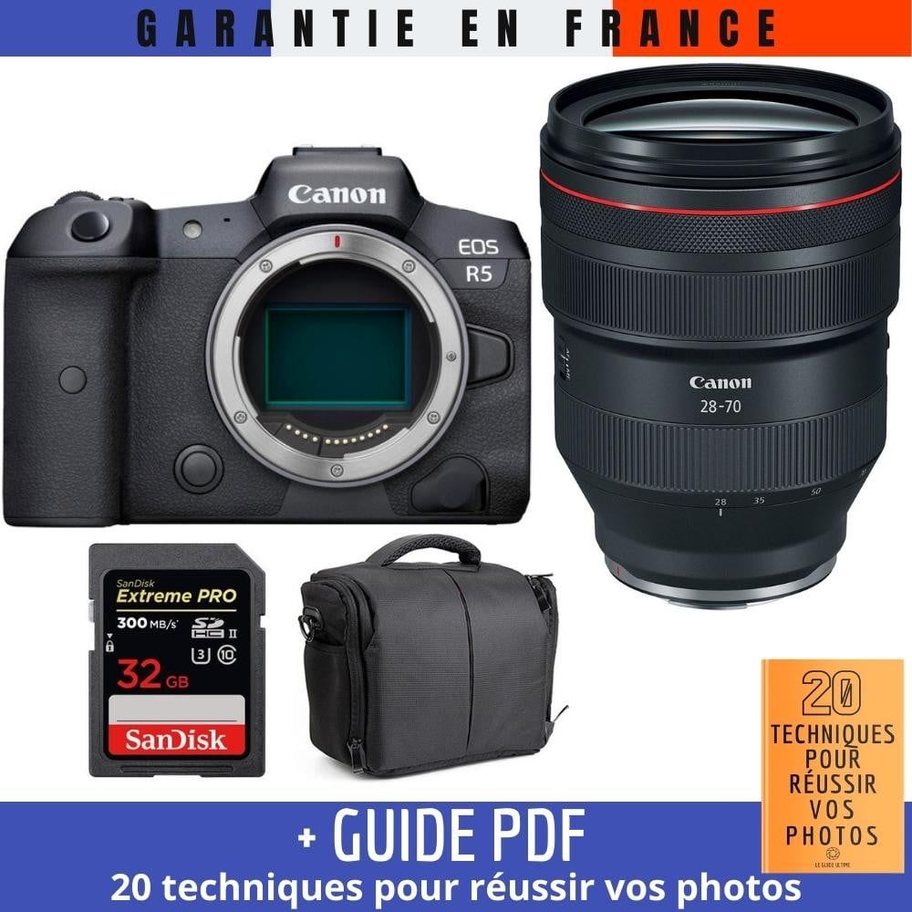 Canon EOS R5 + RF 28 70mm F2L USM + SanDisk Extreme PRO UHS II SDXC 300 MB/ + Sac + Guide PDF MCZ DIRECT '20 TECHNIQUES POUR RÉUSSIR VOS PHOTOS - vue 3
