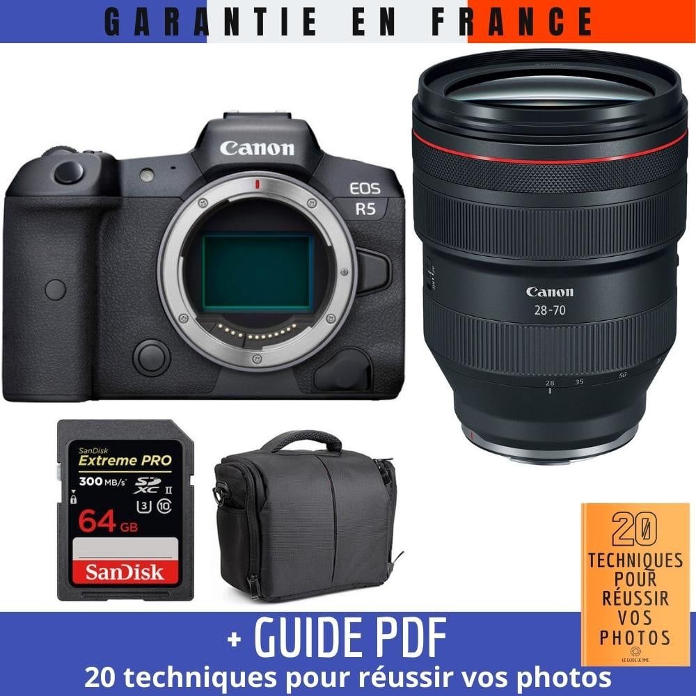 Canon EOS R5 + RF 28 70mm F2L USM + SanDisk Extreme PRO UHS II SDXC 300 MB/ + Sac + Guide PDF MCZ DIRECT '20 TECHNIQUES POUR RÉUSSIR VOS PHOTOS - vue 2