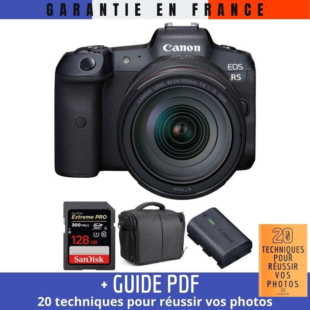 Canon EOS R5 + RF 24 105mm F4L IS USM + SanDisk UHS II SDXC 300 MB/ + Canon LP E6NH + Sac + Guide PDF MCZ DIRECT '20 TECHNIQUES POUR RÉUSSIR VOS PHOTOS - vue 2