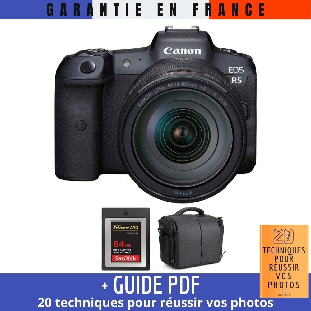 Canon EOS R5 + RF 24 105mm F4L IS USM + SanDisk Extreme PRO CFexpress Type B + Sac + Guide PDF MCZ DIRECT '20 TECHNIQUES POUR RÉUSSIR VOS PHOTOS - vue 3