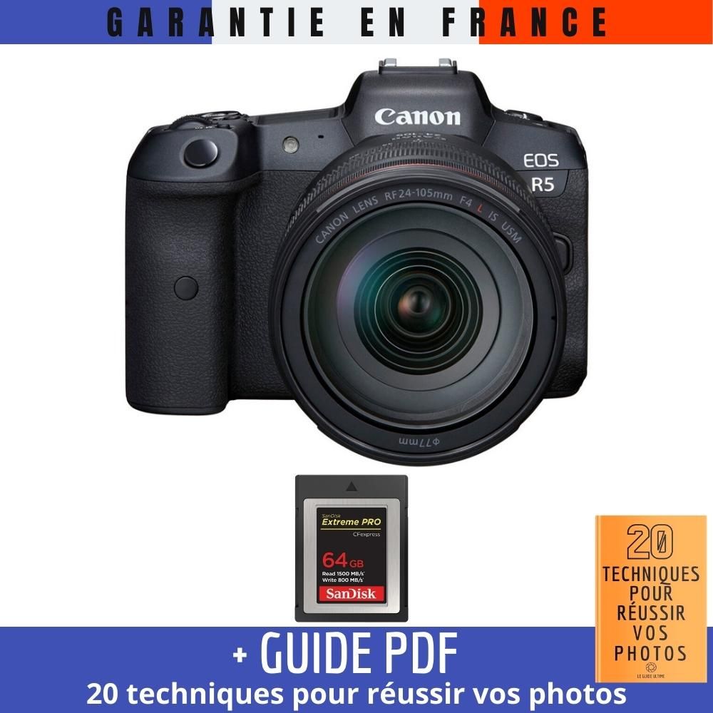 Canon EOS R5 + RF 24 105mm F4L IS USM + SanDisk Extreme PRO CFexpress Type B + Guide PDF MCZ DIRECT '20 TECHNIQUES POUR RÉUSSIR VOS PHOTOS