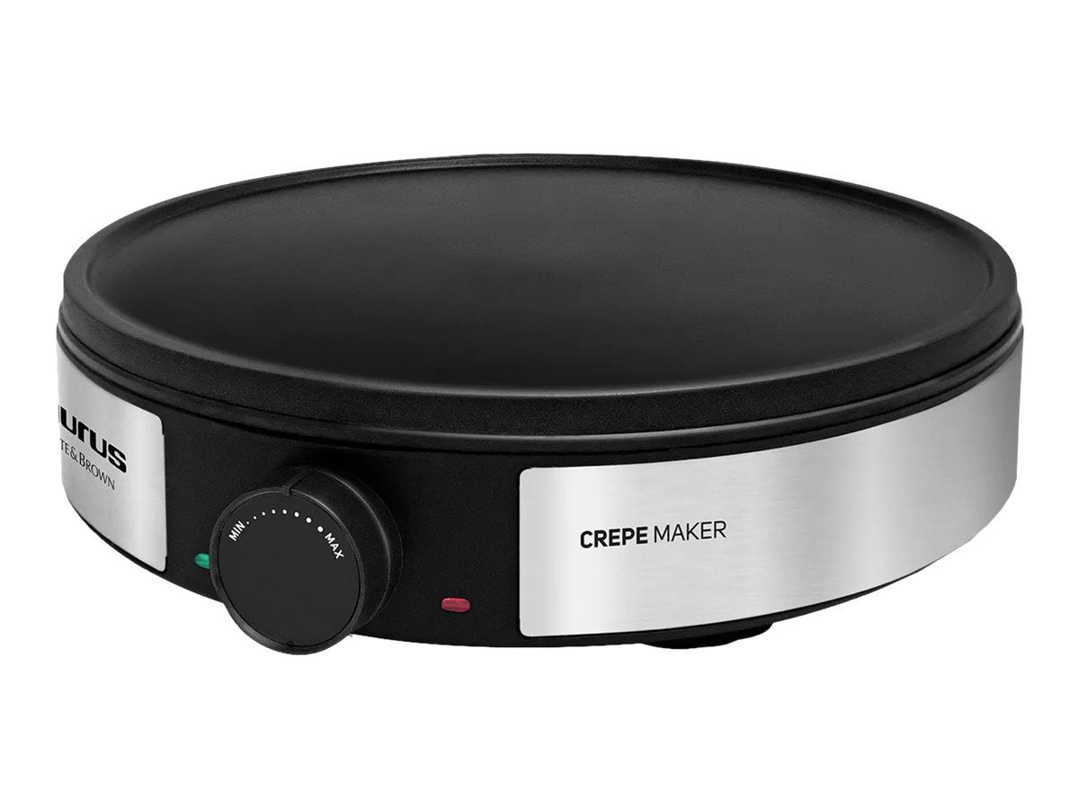 Crêpière Taurus S164 de thermostat réglable plaque antiadhésive de 30cm spatule et râteau en bois stockage vertical - vue 2