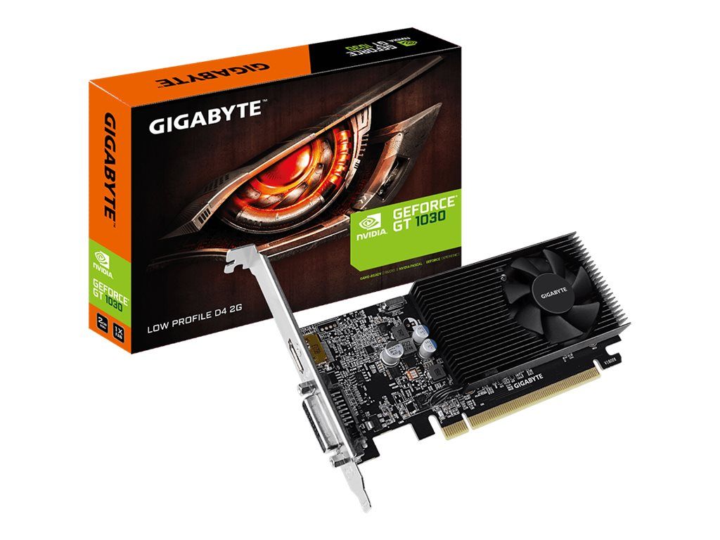 Gigabyte GT 1030 Low Profile D4 2G Carte graphique GF GT 1030 2 Go DDR4 PCIe 3.0 profil bas DVI HDMI - vue 5
