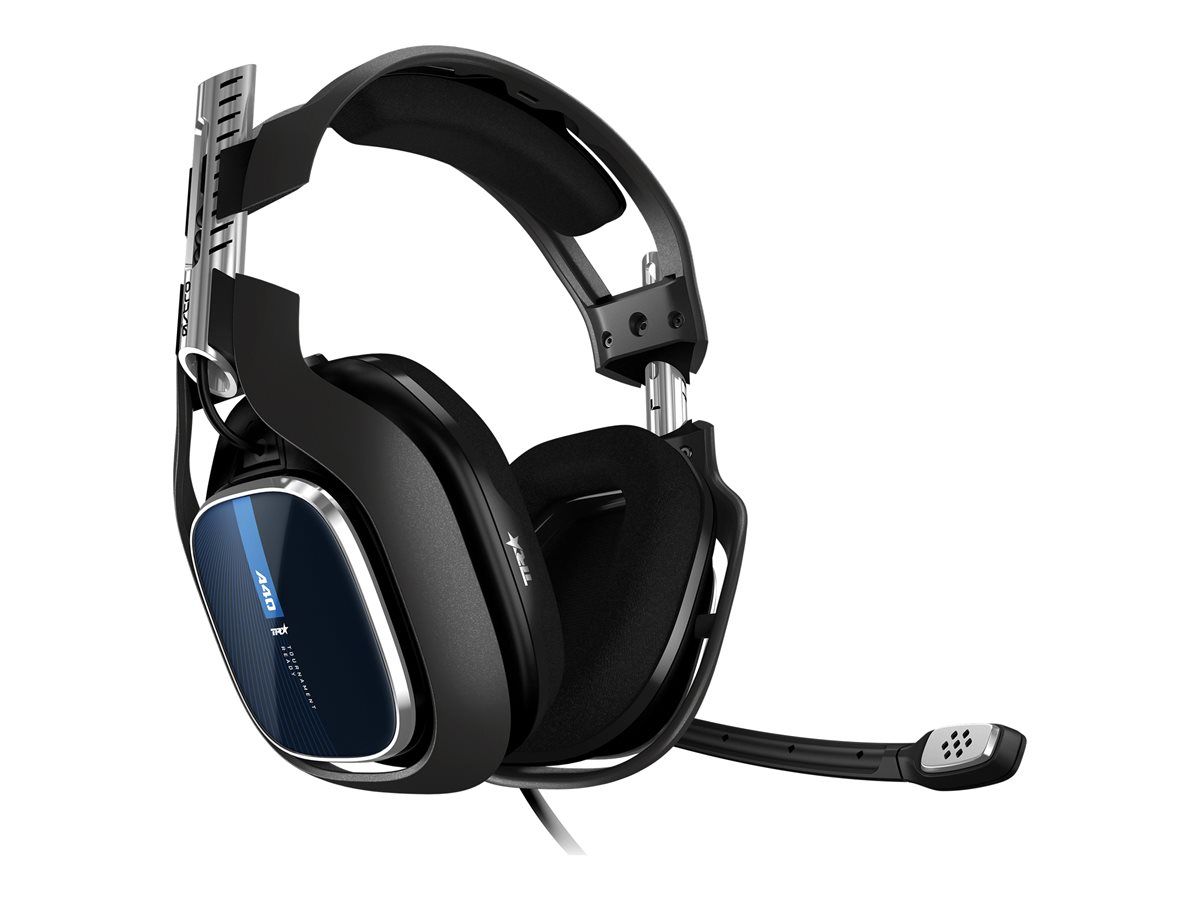 ASTRO A40 TR - For PS4 - micro-casque - circum-aural - filaire - jack 3,5mm - noir, bleu