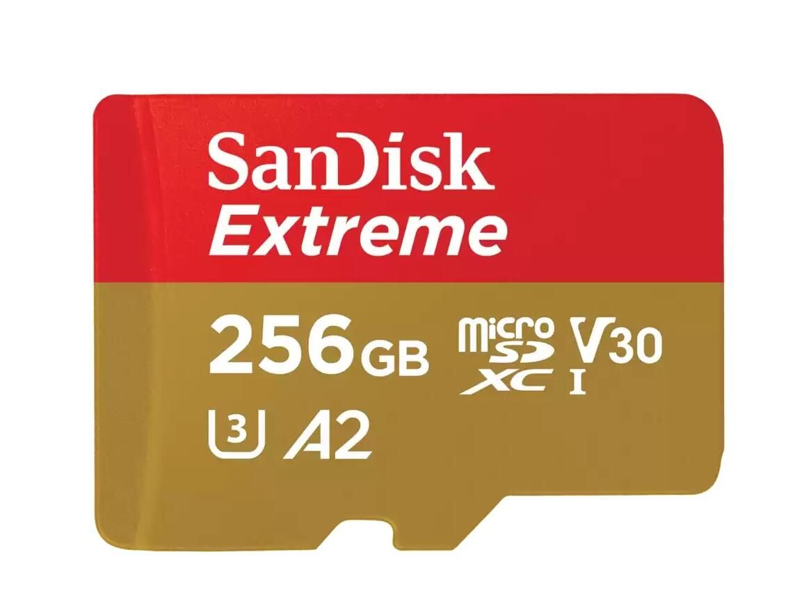Carte microSDXC SanDisk Extreme pour jeux sur mobile jusqu'à 190 Mo/ avec A2 App Performance UHS I Classe 10 U3 V30