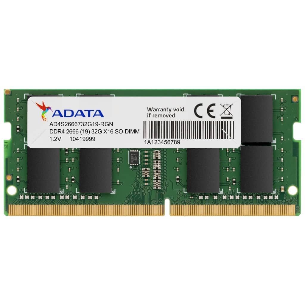 Mémoire SO DIMM DDR4 2666MHz AData 4Gb AD4S26664G19 SGN