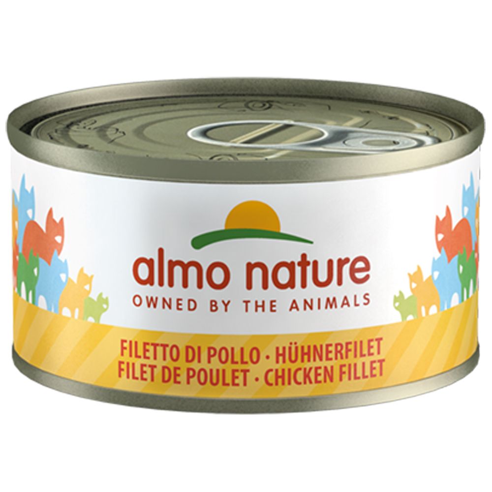 20x70g Filet De Poulet Almo Nature Legend Nourriture Humide Pour Chat + 4 Boîtes Offertes !