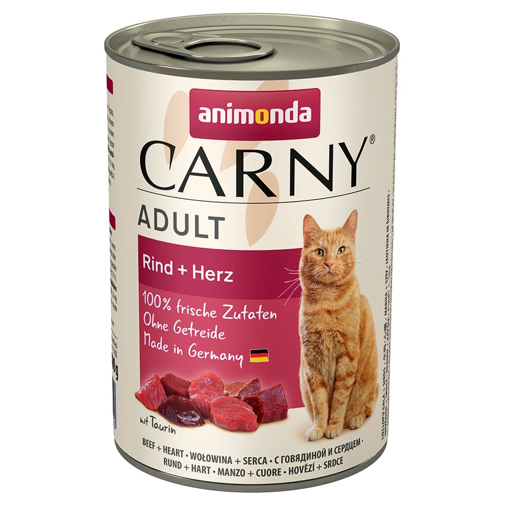 6x400g Dinde, Foie De Poulet Animonda Carny - Pâtée Pour Chat